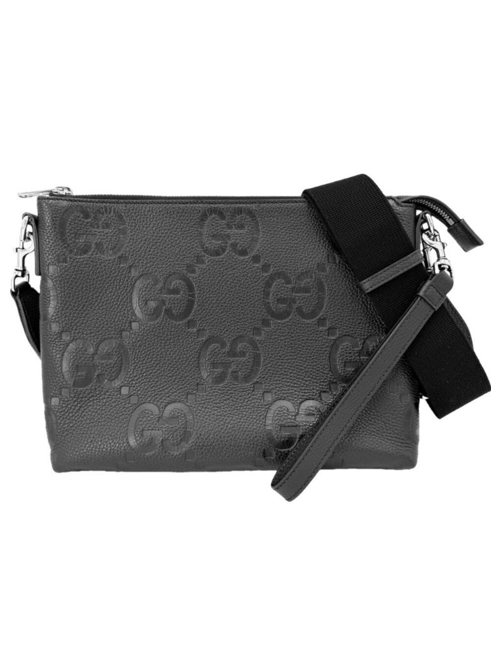 Gucci Shoulder Bag Jumbo GG Medium Messenger 2-Way Clutch Crossbody Second